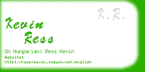 kevin ress business card